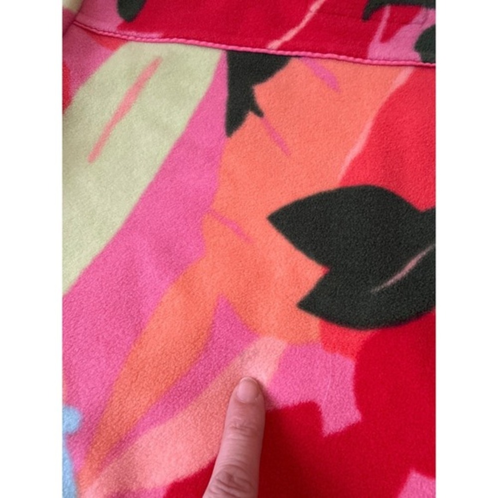 Vineyard‎ Vines SuperShep Fleece Quarter Zip Women's M Tropical Print Preppy - Picture 10 of 12